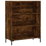 vidaXL Buffet haut Chêne fumé 69 5x34x180 cm Bois d'ingénierie