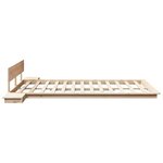 vidaXL Cadre de lit Marron 140 x 200 cm bois