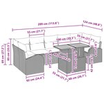 vidaXL Ensemble de canapé de jardin 8 Pièces Noir Poly rotin