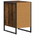 vidaXL Table de chevet Chêne Fumé 39.5 x 30 x 50 cm Bois d'ingénierie