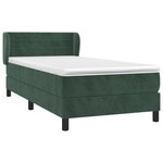 vidaXL Sommier à lattes de lit avec matelas Vert foncé 100x200 cm