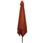 vidaXL Parasol de jardin Rouge et Noir 295 x 295 x 245 cm