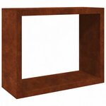 VidaXL Étagère à bois 100x40x80 cm acier résistant aux intempéries