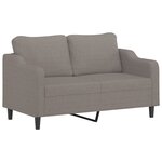 vidaXL Ensemble de canapés 3 Pièces avec coussins Taupe Tissu