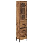 vidaXL Haut Armoire Bois Ancien 34 5 x 34 x 180 cm Bois d'ingénierie