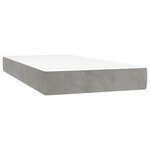 vidaXL Sommier à lattes de lit avec matelas LED Gris clair 100x200 cm
