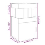 vidaXL Chariot de bar sonoma gris 50x41x89 cm bois d'ingénierie