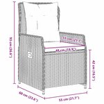 vidaXL Ensemble de salle à manger de jardin 5 pièces en rattan poly gris