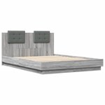 vidaXL Cadre de lit sans matelas sonoma gris 150x200 cm