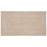 vidaXL Tapis Naturel et blanc 80 x 150 cm Jute