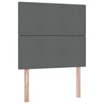 vidaXL Lit avec rangement et matelas Gris foncé 90 x 190 cm Polyester