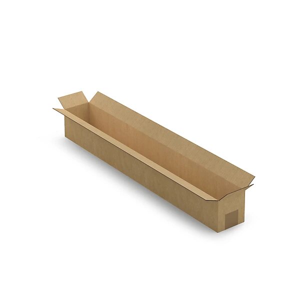 Caisse carton longue simple cannelure à grande ouverture raja 80x10x10 cm (lot de 10)