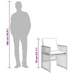 vidaXL Ensemble à manger de jardin et coussins 9 Pièces beige Poly rotin