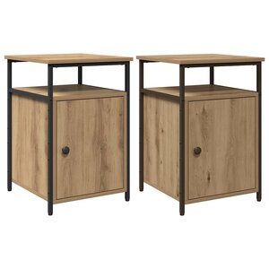 vidaXL Cabinet de chevet chêne artisanal Bois d'ingénierie