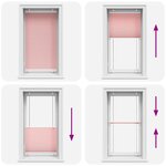 vidaXL Store plissé rose 75x150 cm largeur du tissu 74 4 cm polyester