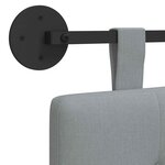 vidaXL Tête de lit suspendue Gris clair Tissu