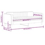 vidaXL Lit de jour avec matelas jaune 90x200 cm velours