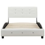 vidaXL Cadre de lit sans matelas blanc similicuir 90x200 cm