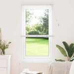 vidaXL Store de Fenêtre avec des rideaux Manuel Blanc Aluminium