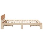 vidaXL Cadre de lit Marron 135 x 190 cm Bois de pin massif