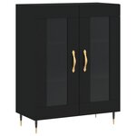 vidaXL Buffet noir 69 5x34x90 cm bois d'ingénierie