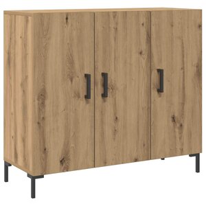 vidaXL Buffet chêne artisanal 90x34x80 cm bois d'ingénierie