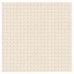 vidaXL Couverture lestée Crème clair 200x200 cm 13 kg Tissu
