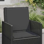 vidaXL Coussins de siège et de dos 2 Pièces Anthracite 47 x 45 x 2 cm