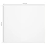 vidaXL Protecteur de table transparent 100x90 cm 1 6 mm PVC