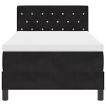 Lit Box Spring vidaXL avec matelas Noir Simple Velours