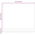 vidaXL Auvent Manuel Rétractable avec Rayures Multicolores 450x350 cm