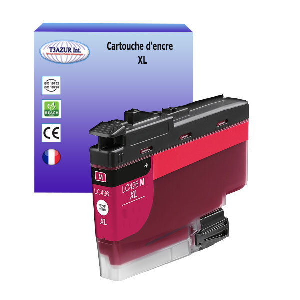 T3AZUR- Cartouche compatible avec Brother MFC-J4335DW  MFC-J4340DW  MFC-J4540DW  MFC-J4540DWXL  LC426XL Magenta