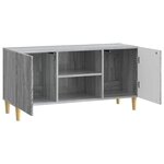 vidaXL Meuble TV Sonoma gris 102 x 34 5 x 50 cm Bois d'ingénierie