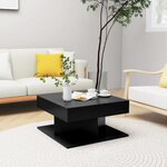 vidaXL Table basse Noir 57x57x30 cm Aggloméré