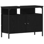 vidaXL Ensemble de mobilier de salle de bain 4 Pièces Chêne noir