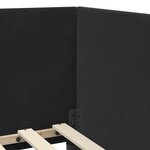 vidaXL Cadre de lit d'angle avec tête de lit Noir 80 x 200 cm Velours