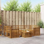 vidaXL Ensemble de canapés d'extérieur 7 Pièces Naturel