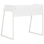 Bureau table poste de travail meuble d'ordinateur informatique étude 90 x 60 x 88 cm blanc 02_0023531