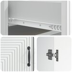 vidaXL Buffet Blanc brillant 66 x 34 5 x 89 5 cm Bois d'ingénierie