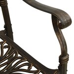 vidaXL Ensemble de bistro 3 Pièces Aluminium coulé Bronze