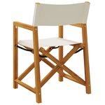 vidaXL Chaises de jardin pliables lot de 4 blanc crème tissu