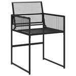 vidaXL Chaises de jardin lot de 4 noir résine tressée