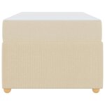 vidaXL Cadre de lit avec matelas Crème 90 x 200 cm tissu