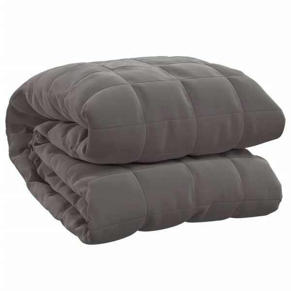 vidaXL Couverture lestée Gris 200x230 cm 13 kg Tissu
