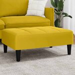 vidaXL Repose-pied jaune 77x55x31 cm velours
