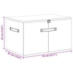 vidaXL Boîte de rangement 2 Pièces Crème 55 x 35 x 32 cm Tissu intissé
