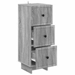 vidaXL Armoire à tiroirs Sonoma gris 33 x 34 5 x 90 cm