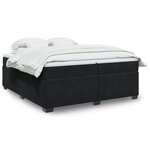 vidaXL Sommier à lattes de lit et matelas Noir 200x200 cm Velours