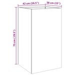 vidaXL Jardinière argenté 42x38x75 cm acier inoxydable