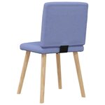 vidaXL Chaises à manger lot de 4 bleu jean tissu